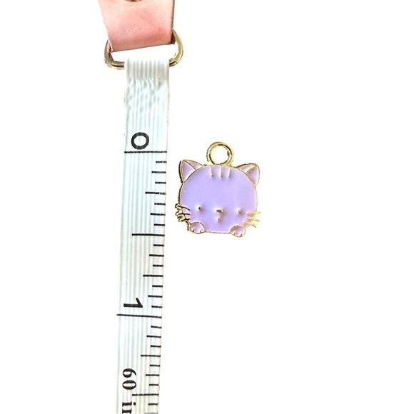 🔴 5 for $10 ONE Purple Cat Charm Pendant for Jewelry Making - Picture 2 of 9